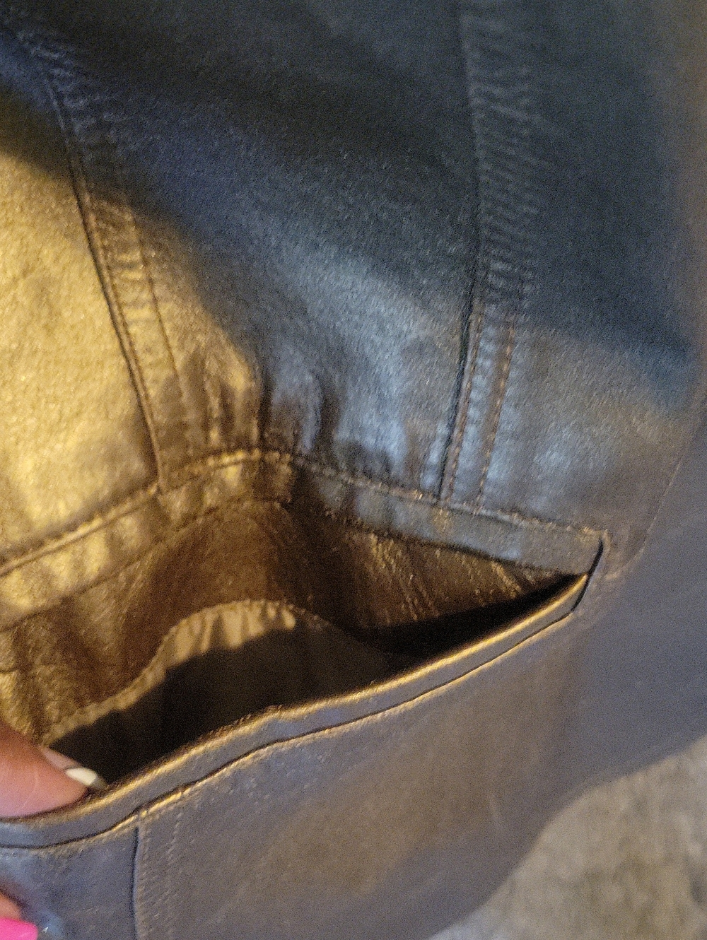 Bernardo Metallic Bronze Leather Blazer Jacket - Picture 7 of 10